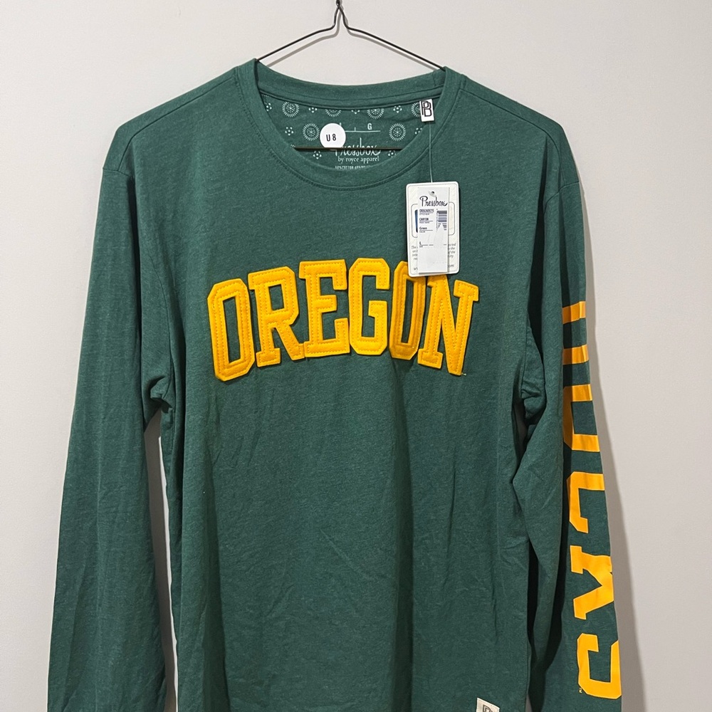 Women L - University of Oregon Green Long Sleeve Shirt NWT